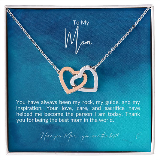 To My Mom from the Bottom of My Heart Hearts Necklace - Amour Pendants