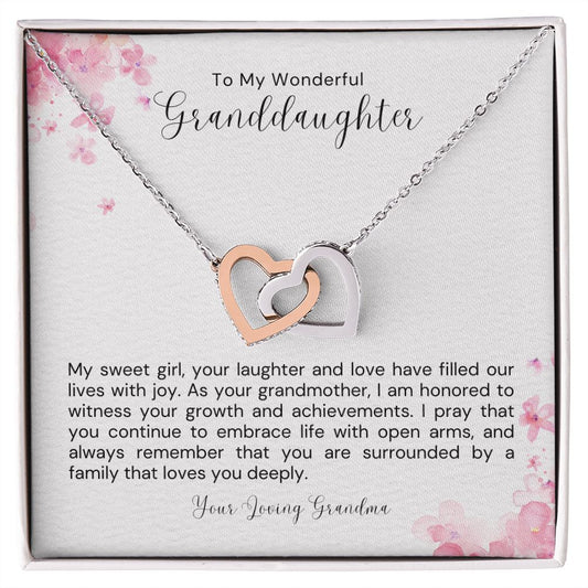 A Grandmother's Love for Her Granddaughter - Hearts Necklace - Amour Pendants