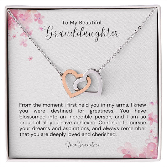 A Loving Grandmother's Message - Interlocking Hearts Necklace - Amour Pendants