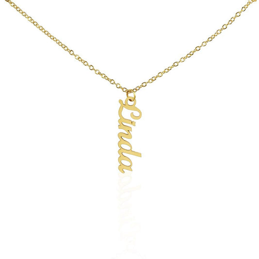 Personalized Vertical Name Necklace - Amour Pendants